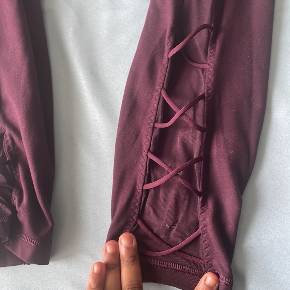 Maroon Victoria secret workout pants. - Picture 9 of 11